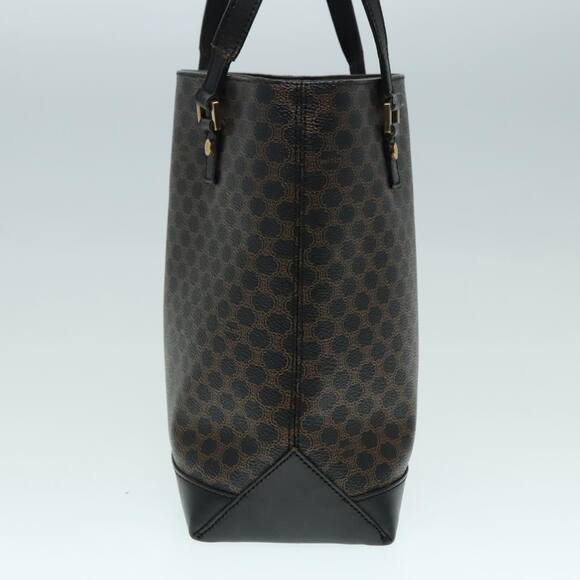 CELINE Macadam Canvas Hand Bag Pvc Black Gold - Picture 5 of 13